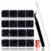 QPRETTY DU 10400PCS Black Rhinestones  Jelly Resin Rhinestones for Nails  Flatback Non Hotfix Crystals DIY Rhinestones for Crafts with 15 cm Pencil Sharpener and Tweezer & Picker Pen (Black)