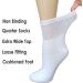Veigike Women Diabetic Socks - Soft, Breathable, Moisture-Wicking Ankle Socks for Swollen Feet - 4 Pairs White, Extra Wide, Non-Binding - Buy Online on GoSupps.com