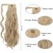 FESHFEN Body Wavy Wrap Around Ponytail Extension - 60cm Ash Blonde 16/613# (Pack of 1) - Buy Online on GoSupps.com