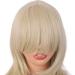 MapofBeauty 18 Inch/45 cm Layered Bangs Straight Synthetic Fiber Shoulder Length Hair Daily Use Wig (Blonde) - Buy Online on GoSupps.com