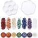 PESOENTH Natural Chakra Stones Set for Reiki & Meditation - 7pcs Engraved Chakra Symbols & Gemstone Clips - Buy Online on GoSupps.com
