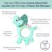 Bibado Baby Teething Toy - Dawn The Dinosaur Silicone Teether for Soothing Gums and Self Feeding - Baby Gift for Girls and Boys - Buy Online on GoSupps.com