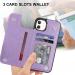 Bizzib for iPhone 11 Case Leather Wallet with Card Holder Flip Cover Kickstand Card Slots Double Magnetic Clasp Shockproof Heavy Duty Protective Case for iPhone 11-Floral Purple Flower Purple - Buy Online on GoSupps.com