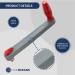 Five Oceans Marine Locking Winch Handle 8-10 & Holder 8 - Grey/Red - Buy Online on GoSupps.com