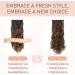 4PCS Curly Clip in Hair Extensions 22 Inches Synthetic Hair Pieces - Chocolate Brown to Sandy Brown - Full Head Wavy Hair for Women - Buy Online on GoSupps.com