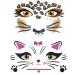 Animal Face Sticker Leopard Cat Floral Festival Body Paint Decoration Stickers for Halloween Stage performance face stickers 2sheets