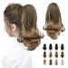 Sofeiyan 13" Ponytail Extension Long Curly Ponytail Clip in Claw Hair Extension Natural Looking Synthetic Hairpiece for Women, Ash Brown to Blonde 13 Inch (Pack of 1) Ash Brown to Blonde