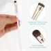 VOCOSTE 4pcs Makeup Brush Set | Face Concealer Eyeshadow Smudger Highlighter Brushes | Premium Wooden Handles in White & Gold - Buy Online on GoSupps.com