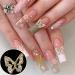FEIlei Butterfly Nail Charms Metal Nail Studs 3D Nail Rhinestones Nail Art Decorations - Buy Online on GoSupps.com
