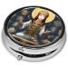 Statue of God Round Pill Box | 3-Compartment Portable Organizer for Travel | Pocket & Purse Size - Buy Online on GoSupps.com