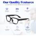 Blue Light Glasses for Men & Women - Black Frame Clear Blue Light Glasses for Computer Gaming & Reading - Stylish Computer Eye Strain Relief - Buy Online on GoSupps.com