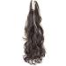 S-noilite Clip in Ponytail Extension 24 Curly Dark Brown & Ash Blonde - Synthetic Hairpiece for Women - Buy Online on GoSupps.com