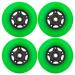 WHEELCOME Inline Skate Wheels with Bearings ABEC-9 and Floating Spacers for Blades Roller Hockey Skates 85A Indoor & Outdoor 64mm/70mm/72mm/76mm/80mm Dia 4-Pack Green 80mm