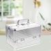 Frcolor Aluminum Makeup Vanity Case - Silver Cosmetic Organizer Box for Travel & Storage - Buy Online on GoSupps.com
