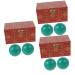 FOMIYES 6 STK turquoise handball fitness gift Stress reduction muscle home decor apartment furnishings massageball the gift turquoise balls useful balls wooden gymnasium ball decorate