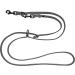 Adjustable Dog Liner for Small & Large Dogs - 2.40m Double Linen Leash with Black Hooks | Durable & Stylish Gray | Perfect for All Breeds - Buy Online on GoSupps.com