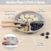 Silicone Baby Weaning Set 6 Pcs - Adjustable Bib, Divided Plate, Suction Bowl, Cup, Fork & Spoon - Grey - Ideal for Babies, Toddlers & Kids - Buy Online on GoSupps.com