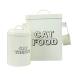 CrazyGadget Vintage Classic Retro Cat Food Treats Storage Container Set - Cream