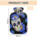 Hot Water Bottles with Sugar Skull & Blue Flowers Cover - 2L Pain Relief Bag for Women Girls & Kids | International Shipping - Buy Online on GoSupps.com