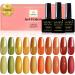 Yueshop Gel Nail Polishes- 10 Pcs Orange Yellow Green Red Glitter Gel Polish Set Soak off UV LED Nail Lamp Gel Nail Kit Gel Nail Varnish Nail Art DIY New Year Gift Autumn Leaves - Buy Online on GoSupps.com