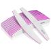 12 pieces of nail files 100/180 nail files for gel nails acrylic nail thick nails washable and reusable nail files double -sided nail files for nail studio and at home moon 100/180