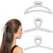 Yolev 3Pcs Hair Claw Clips clear hair clips Big Matte Banana Hair Clips Jumbo Claw Clips for Thick Hair Fashion Hair Accessories for Women Girl