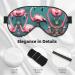 Flamingo Flowers Double-Sided Sleep Eye Mask | Comfortable Soft Blindfold with Adjustable Strap | Light Blocking Black for Travel & Sleep - Buy Online on GoSupps.com