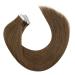 Moresoo Light Brown Tape Extensions - 50cm Remy Real Hair 20 Pieces Invisible for Short Hair #8 - Buy Online on GoSupps.com