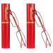 touk Small Portable Reading Glasses Anti Blue Light UV Compact Slim Pocket Readers with Mini Pen Clip Tube Case 2 Pairs Red & Red 1.5 x