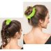 2 Pieces Neon Hair Scrunchies | Pop Yellow & Pink Satin Ties | Stylish Women's Hair Jewelry | Glitter Fluorescent Yellow - Buy Online on GoSupps.com