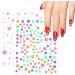 3D Nail Stickers Flower Nail Stickers Floral Self-Adhesive Small Cute White Flower Pink Peach Nail Design Stickers Colorful Manicure Decoration Nail Tips Decor Supplies for Women - Buy Online on GoSupps.com
