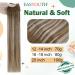Easyouth Real Hair Wire Extensions 18 Inch Ombre Brown to Blonde 80g - Natural Invisible Fish Line Hair Extensions - #6/60/6 - Buy Online on GoSupps.com