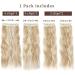 20 Curly Blonde Clip in Hair Extensions - 4Pcs Soft Synthetic Wavy Hair Pieces for Women - Dark Golden Mix Beige Blonde Color - Buy Online on GoSupps.com
