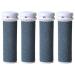 Hsthe Sea 4 Pack Extra Coarse Mineral Replacement Rollers Mineral Replacement Rolls for Emjoi Micro Pedi Callus Remover Refill Rollers (grey)