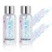 KIMIEYE Mermaid Sequins Body Glitter Gel Set of 2 Bottle, Long Lasting Holographic Glitter Liquid Body Makeup for Women, Waterproof Face Glitter Gel Total 9 Colors Available (#9 White - (2 Bottle))