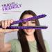 Royale 100% Ceramic Tourmaline Ionic Flat Iron - 2-in-1 Straightener & Curler | Anti-Static Anti-Frizz Technology | Purple Zebra Soft Touch - Perfect Hair in One Pass - Buy Online on GoSupps.com