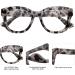AMOMOMA Retro Oversized Blue Light Blocking Reading Glasses for Women - Brown Tortoise Frame with Blue and Grey Tortoise Design - 2.0x Magnification - Buy Online on GoSupps.com