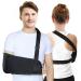 Medical Arm Shoulder Sling for Shoulder Injury with Back Belt Men & Women Shoulder Immobilizer Stabilizer, Lightweigh Arm Sling Shoulder immobilizer for Elbow Wrist Injury --(Size L) Updated Large