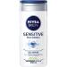 Nivea Men Sensitive 3-in-1 Shower Gel (250ml) Gentle Body Hair & Face Wash with Bamboo Extract Pack of 5 for Sensitive Skin International Shipping Available - Buy Online on GoSupps.com