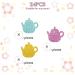 Set of 24 Teapot Cupcake Toppers Gold&Pink Glitter Afternoon Tea Cupcake Picks Teapot Cake Decorations for Tea Party/Baby Shower Party Supplies - Buy Online on GoSupps.com
