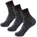 Wide Non-Binding Bamboo Diabetic Circulatory Socks 3 Pack for Edema Neuropathy Men and Women Large/X-Large (3 Pair) Black Grey - 3 Pairs Ankle