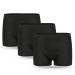 3 pieces incontinence Pants men men's boxers shorts for incontinence with absorbent pad 300 ml urine capacity cotton washable incontinence underwear for men black 3xl size 3xl black