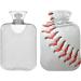 Naanle 1L Baseball Pointed Hot Water Bottle - Transparent Sports Heat Bottle for Bed Hand & Feet Warmer | Pain Relief & Cold Therapy - Buy Online on GoSupps.com