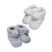 Royal Icon Newborn Baby Booties 0-3 Months Baby Boys Girls Pom Pom Booties Adorable Warm Soft Stylish Bootees Ideal for Indoor and Outdoor Use RI408 3 Months Grey White Ri377