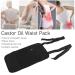 Organic Cotton Castor Oil Pack - Leak-Proof Reusable Hip Bag for Waist Washable Black Button Wrap - Buy Online on GoSupps.com