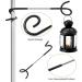Aymqc Camping Lantern Holder - Double-Ended Hooks for Outdoor Lanterns & Garden Use | 2 Pieces (Black) - Buy Online on GoSupps.com