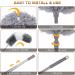 DEEHYO Microfiber Duster Set - 9PCS Extendable Stainless Steel Feather Duster, 30-100 Inches, Reusable & Washable - Ideal for Cleaning High Ceilings, Fans, Blinds, Furniture & Cars - Buy Online on GoSupps.com