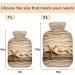 Naanle Beach Wood Seestern Hot Water Bottle with Cover - 1L Transparent Heat Bottle for Bed Hand & Feet Warmer Pain Relief & Cold Therapy - International Shipping Available - Buy Online on GoSupps.com
