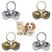Maxquu 8 pieces of loud dog and cat necklocks 4 pieces of key rings retro-sounded pet neck straps pet tracking bells suitable for pet training for cats and dogs