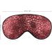 Leopard Skin Red Tie Dye Sleep Mask for Women | Adjustable Eye Shades with Elastic Strap - Buy Online on GoSupps.com